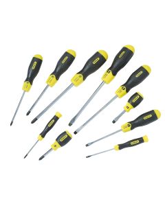 Stanley (2-65-014) Cushion Grip Flared/Pozi Screwdrivers - Set of 10