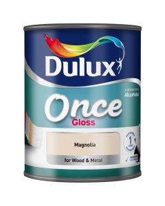 Dulux Once Gloss Paint - Magnolia - 750ml