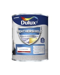 Dulux Weathershield Exterior Gloss Paint - Pure Brilliant White - 750ml