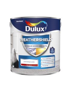 Dulux Weathershileld Exterior Gloss Paint - Pure Brilliant White - 2.5L