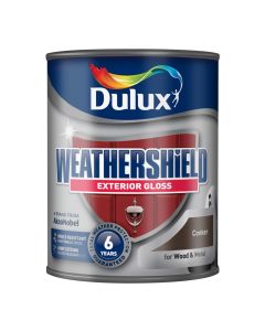 Dulux Weathershield Exterior Gloss Paint - Conker - 750ml