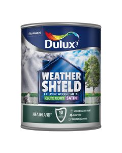 Dulux Weathershield Exterior Quick Dry Satin Paint - Heathland Green - 750ml