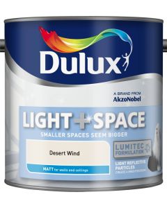 Dulux Light & Space Matt Emulsion Paint - Desert Wind - 2.5L