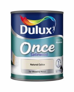 Dulux Once Satinwood Paint - Natural Calico - 750ml