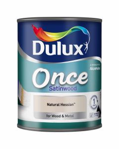 Dulux Once Satinwood Paint - Natural Hessian - 750ml