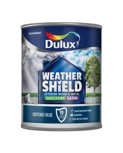 Dulux Weathershield Exterior Quick Dry Satin Paint - Oxford Blue - 750ml