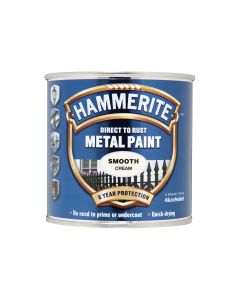 Hammerite Direct To Rust Metal Paint - Smooth Cream - 250ml