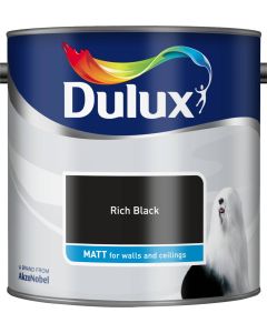 Dulux Matt Emulsion Paint - Rich Black - 2.5L