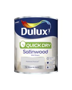 Dulux Quick Dry Satinwood Paint - Polished Pebble - 750ml