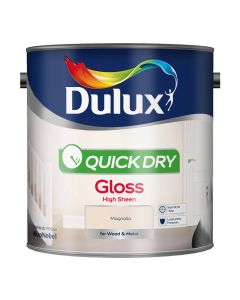 Dulux Quick Dry Gloss Paint - Magnolia - 2.5L