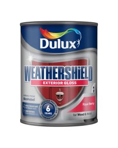 Dulux Weathershield Exterior Gloss Paint - Royal Berry - 750ml