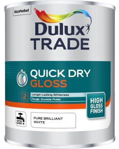 Dulux Trade Quick Dry Gloss - Pure Brilliant White - 1L