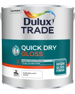 Dulux Trade Quick Dry Gloss - Pure Brilliant White - 2.5L