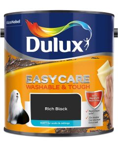 Dulux Easycare Washable & Tough Matt Emulsion - Rich Black - 2.5L