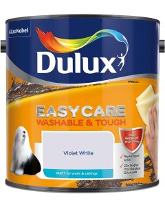 Dulux Easycare Washable & Tough Matt Emulsion - Violet White - 2.5L