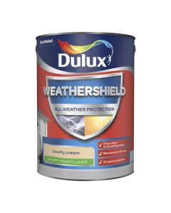 Dulux Weathershield Smooth Masonry Paint - County Cream - 5L