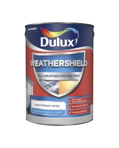 Dulux Weathershield Textured Masonry Paint - Pure Brilliant White - 5L