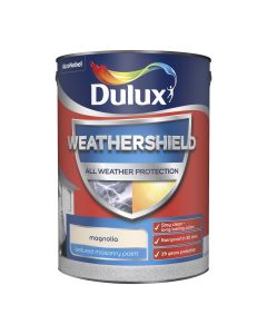 Dulux Weathershield Textured Masonry Paint - Magnolia - 5L