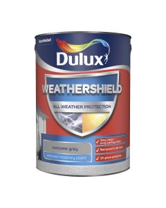 Dulux Weathershield Textured Masonry Paint - Concrete Grey - 5L