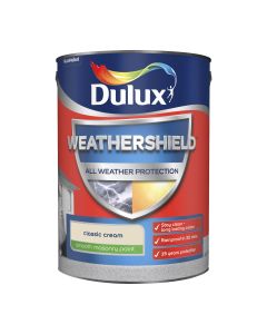 Dulux Weathershield Smooth Masonry Paint - Classic Cream - 5L