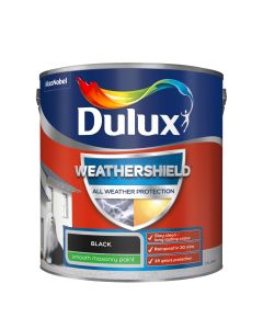 Dulux Weathershield Smooth Masonry Paint - Black- 2.5L