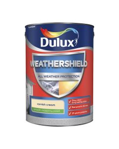 Dulux Weathershield Smooth Masonry Paint - Cornish Cream - 5L