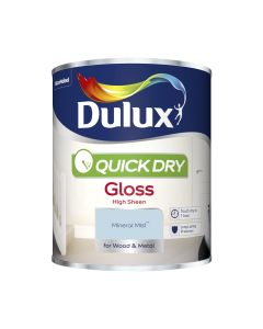 Dulux Quick Dry Gloss Paint - Mineral Mist - 750ml