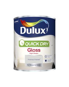 Dulux Quick Dry Gloss Paint - Polished Pebble - 750ml