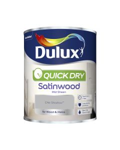 Dulux Quick Dry Satinwood Paint - Chic Shadow - 750ml