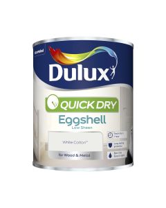 Dulux Quick Dry Eggshell Paint - White Cotton - 750ml