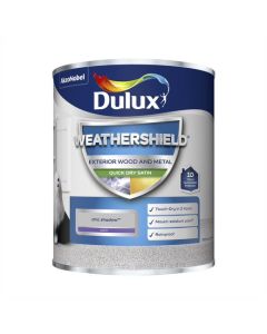 Dulux Weathershield Exterior Quick Dry Satin Paint - Chic Shadow - 750ml