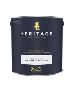 Dulux Heritage Matt Emulsion - Swedish White - 2.5L