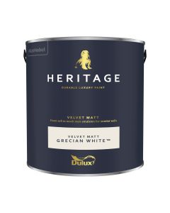 Dulux Heritage Matt Emulsion - Grecian White - 2.5L