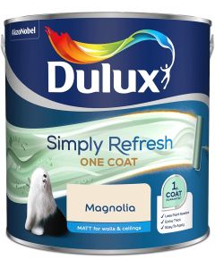 Dulux Simply Refresh One Coat Matt Emulsion Paint - Magnolia - 2.5L