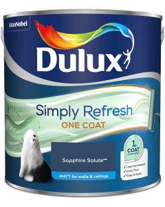 Dulux Simply Refresh One Coat Matt Emulsion Paint - Sapphire Salute - 2.5L