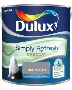 Dulux Simply Refresh One Coat Matt Emulsion Paint - Natural Slate - 2.5L