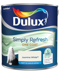 Dulux Simply Refresh One Coat Matt Emulsion Paint - Jasmine White - 2.5L