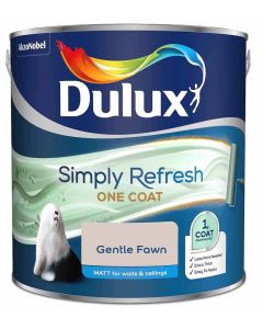 Dulux Simply Refresh One Coat Matt Emulsion Paint - Gentle Fawn - 2.5L