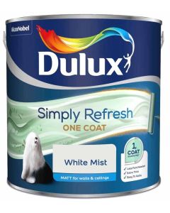 Dulux Simply Refresh One Coat Matt Emulsion Paint - White Mist - 2.5L