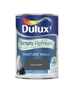 Dulux Simply Refresh Feature Wall Matt Paint - Cannon Ball - 1.25L