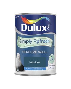 Dulux Simply Refresh Feature Wall Matt Paint - Indigo Shade - 1.25L