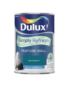 Dulux Simply Refresh Feature Wall Matt Paint - Teal Tension - 1.25L