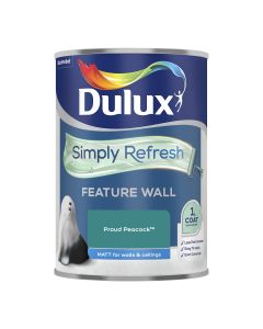 Dulux Simply Refresh Feature Wall Matt Paint - Proud Peacock - 1.25L