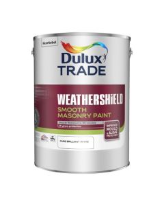 Dulux Trade Weathershield Smooth Masonry - Pure Brilliant White - 5L