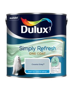 Dulux Simply Refresh One Coat Matt Emulsion Paint - Coastal Grey - 2.5L