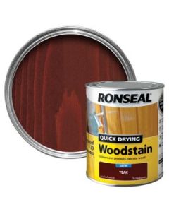 Ronseal Quick Drying Woodstain - Teak (Satin) 750ml