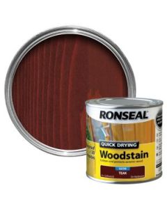 Ronseal Quick Drying Woodstain - Teak (Satin) 250ml