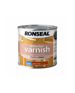 Ronseal Interior Diamond Hard Varnish - Medium Oak (Satin) 250ml