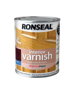 Ronseal Interior Diamond Hard Varnish - Deep Mahogany (Satin) 750ml