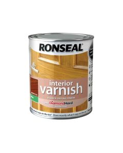 Ronseal Diamond Hard Interior Varnish - Medium Oak (Matt) 750ml